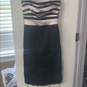 Black and white cocktail dress